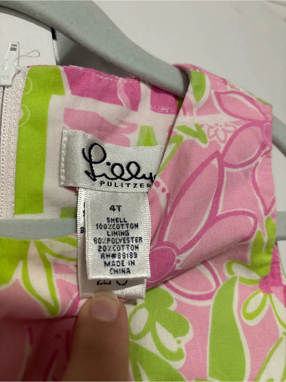 Vintage Lilly Pulitzer dress with elephants 4T pink green shift dress juice